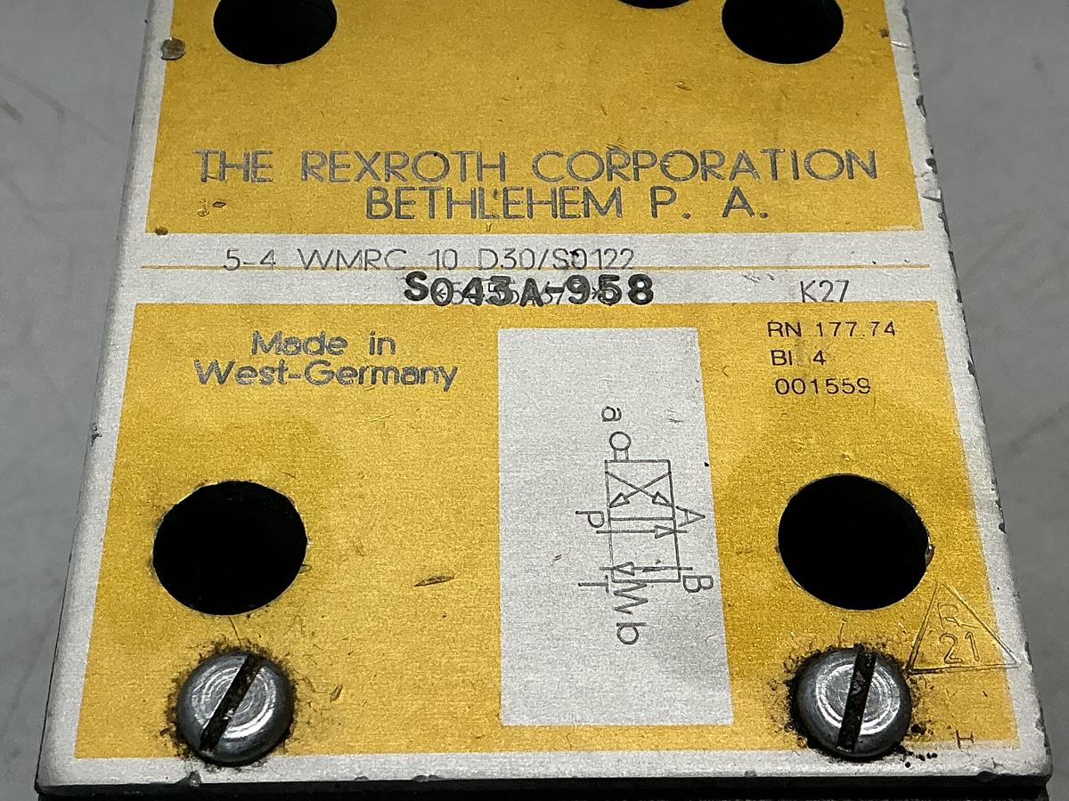 Used REXROTH 5-4 WMRC 10 D30/S0122