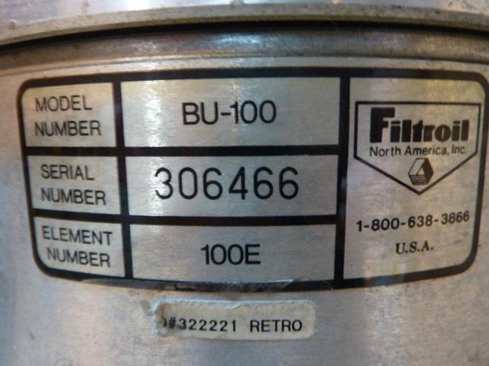 Used FILTROIL Van Dorn Filter BU-100 #108128