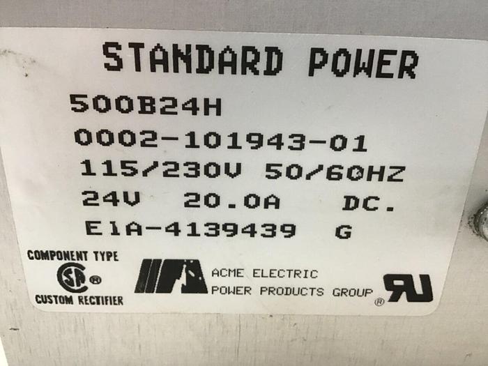 Used ACME ELECTRIC Power Supply 500B24H Used