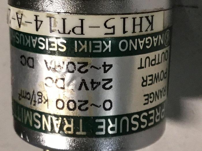 Used NAGANO Pressure Transmitter KH15-PT14-A-200-1.0 #126574
