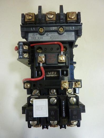 Used ALLEN BRADLEY Starter Size 1 509-BOD SER B W52 #64088