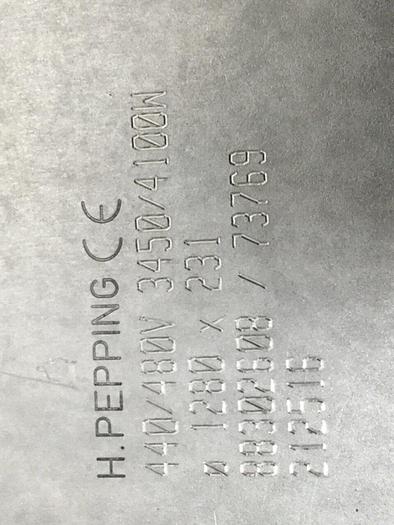 Used H PEPPING 3450/4100 Watt Heater Band 88302608 HP #111161