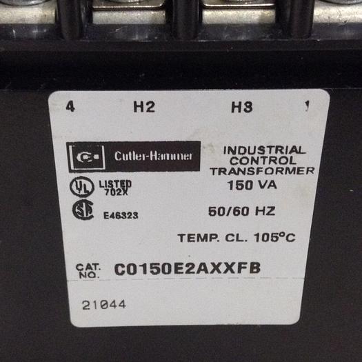 Used CUTLER HAMMER 0.15 kVA Transformer C0150E2AXXFB #80456