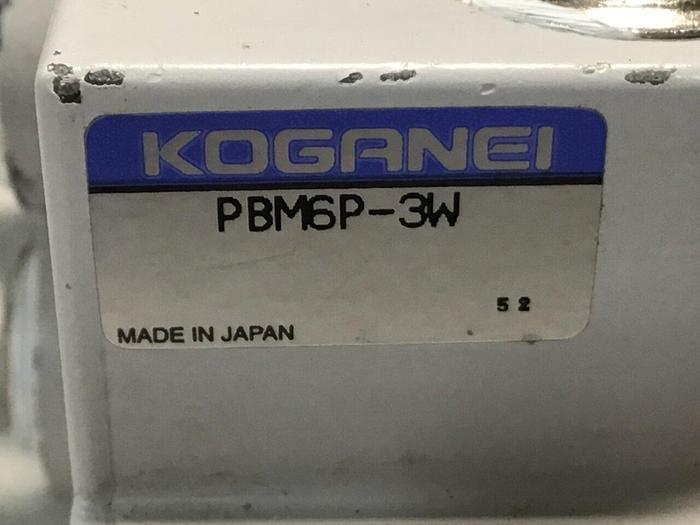 Used KOGANEI Block w/ Valves PBM6P-3W #120982