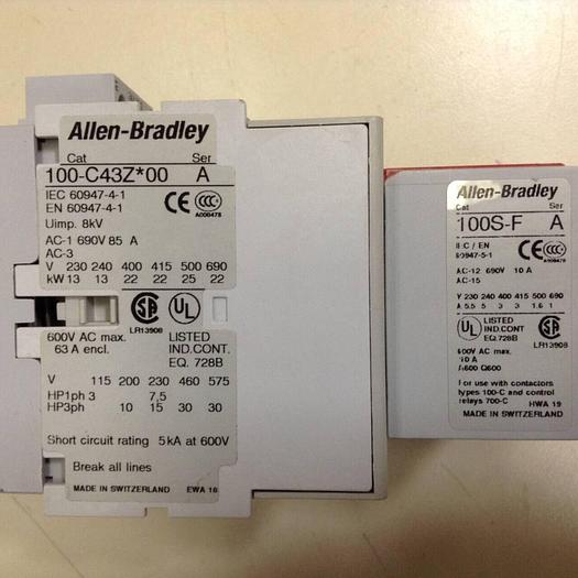 Used ALLEN BRADLEY Contactor 100S-C43DJ14C SER A #68530