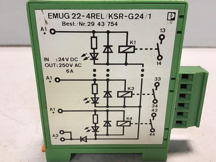 Used PHOENIX CONTACT Module EMUG22-4REL/KSR-G24/1 #133173