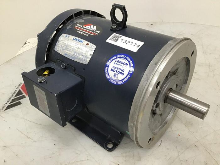 Used LEESON ELECTRIC CO 5 HP Motor C184T17FB39E #132174