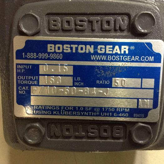 Used BOSTON GEAR Gear Reducer F710-50-B4-J #89112