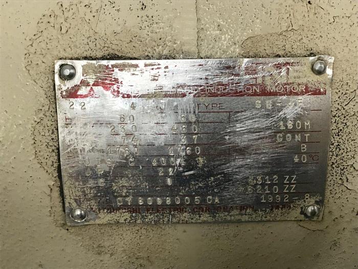 Used TOSHIBA 30 HP Induction Motor JIS C 4004 30 HP Used