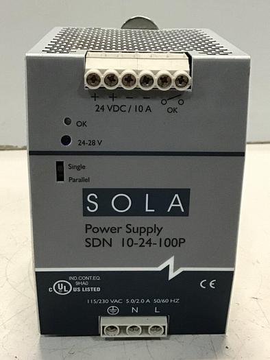 Used SOLA Power Supply SDN10-24-100P #129227