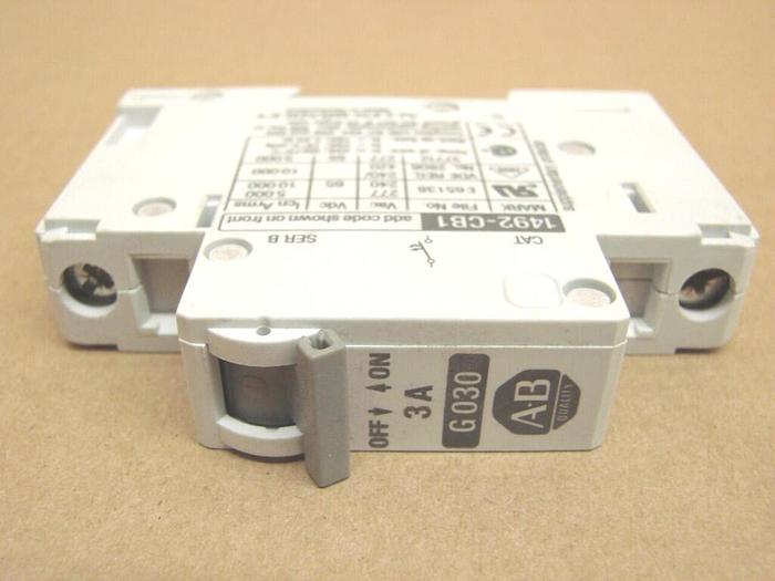 Used ALLEN BRADLEY 3 Amp Circuit Breaker 1492-CB1/G030 SER B Used
