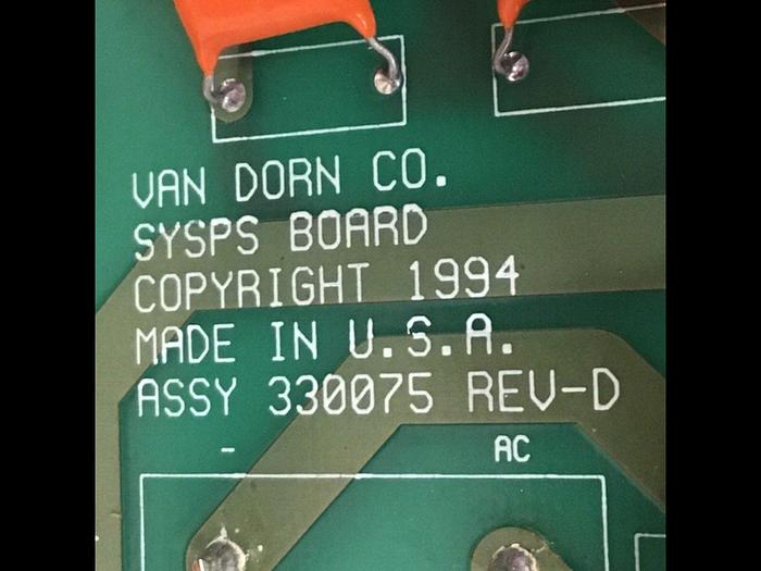 Used VAN DORN Power Supply 330075 USED