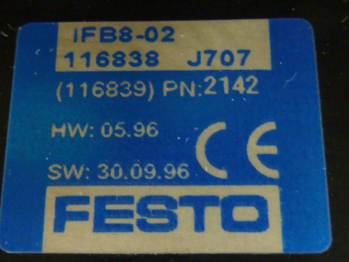 Used FESTO Control Block / Valve Terminal IFB8-02 #52822