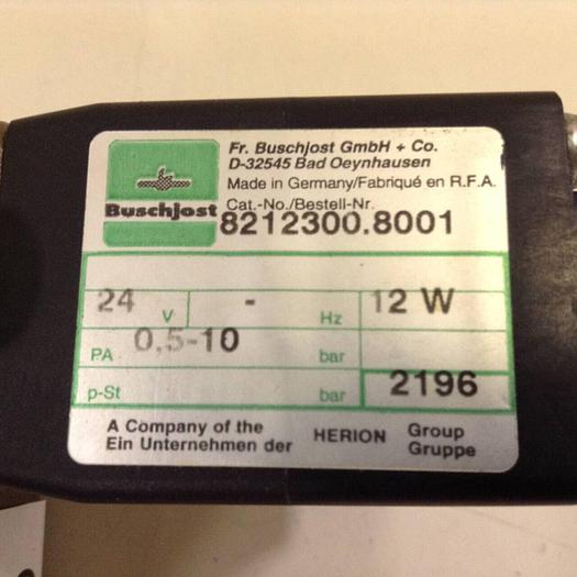 Used BUSCHJOST Valve 8212300.8001 #77837