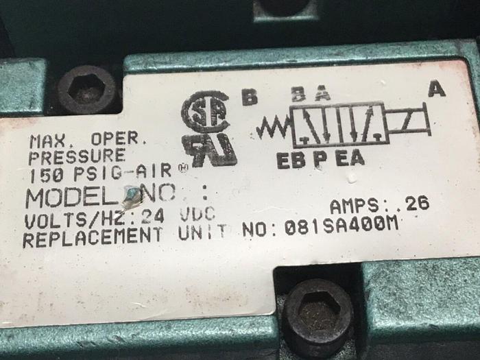 Used NUMATICS Solenoid Valve 081SA400M000061 #124773