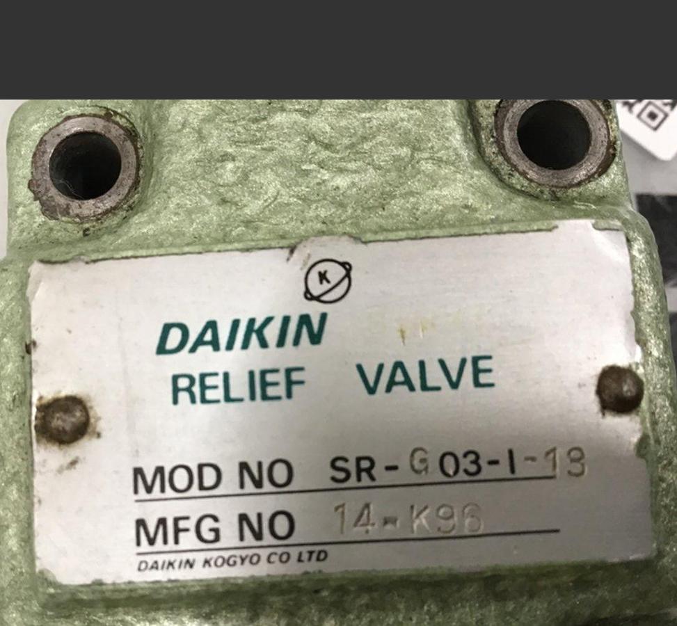Used DAIKIN Relief Valve SR-G03-I-13 #118260