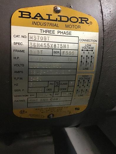 Used CONAIR FRANKLIN 7.5 HP Vacuum Pump PD7.5 USED