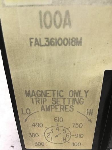 Used SQUARE D 100 Amp Circuit Breaker FAL3610018M #143986