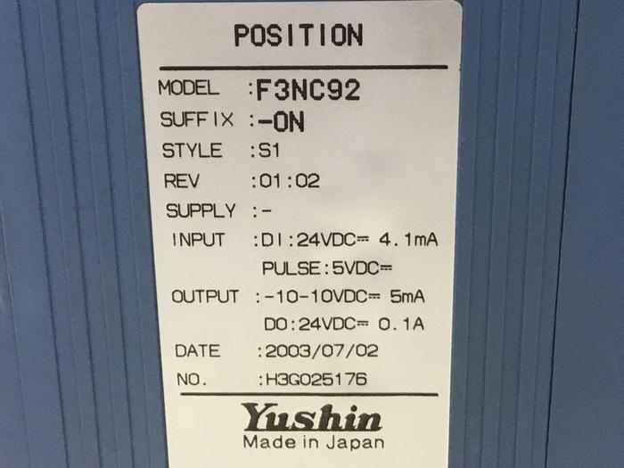 Used YUSHIN AMERICA Position Module F3NC92-ON #127740