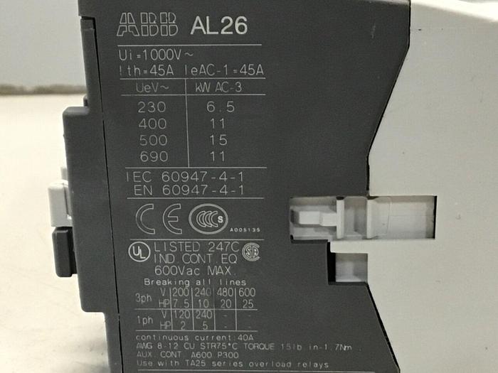 Used ABB Contactor AL26-30-10 #129067