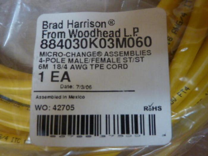 BRAD HARRISON / WOODHEAD Cable 884030K03M060 #30888