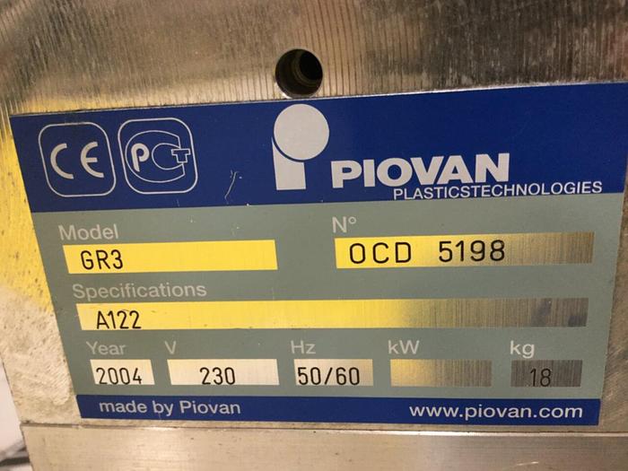 Used PIOVAN Vacuum Receiver GR3 #105236