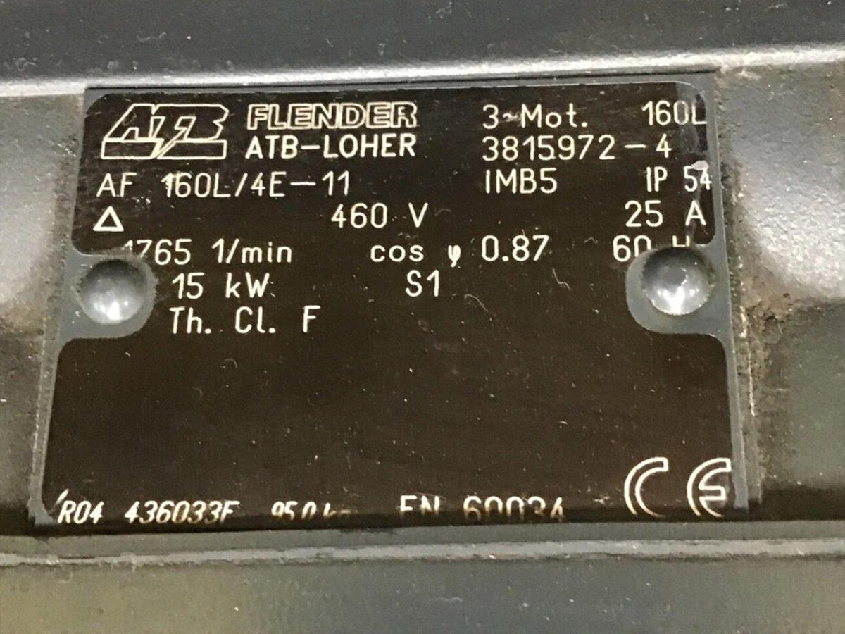 Used ATB MOTORS 20 HP Motor AF 160L/4E-11 #128596