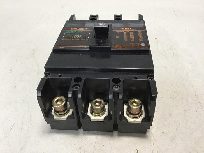 Used FUJI ELECTRIC 150 Amp Circuit Breaker EA203B-150 Used