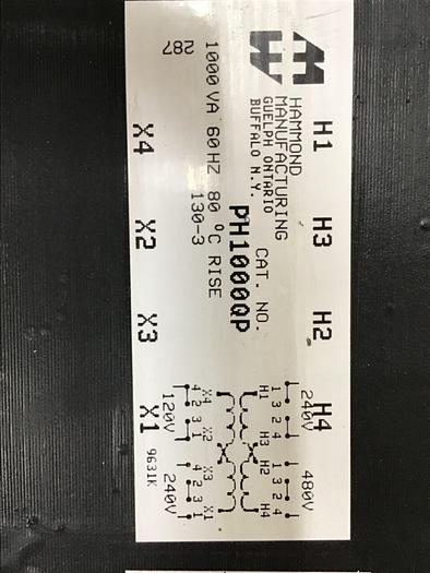 Used HAMMOND 1 kVA Transformer PH1000QP #118224