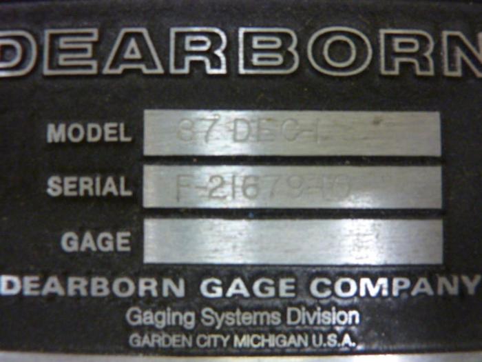 Used DEARBORN Precision Gaging Instrument 87DEC-1 #57064