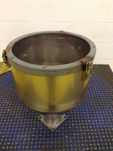 Used METAL FABRICATOR Stainless Steel Hopper w/ Clamping Band HOPPER843 #74843