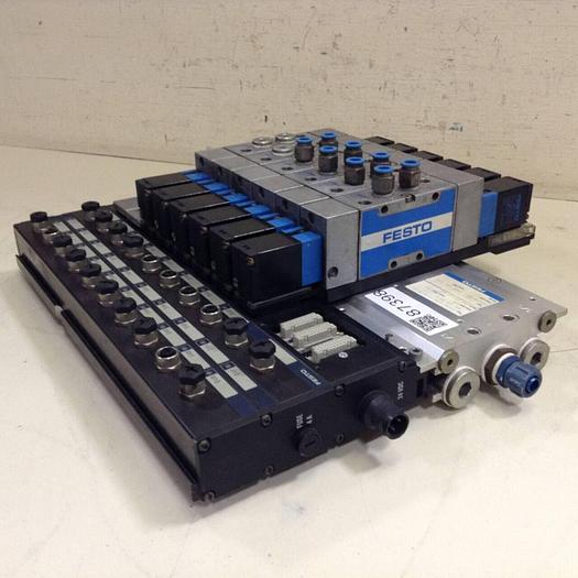Used FESTO Control Block w/ Valves IIFB-02B-1/4-8-BU Used