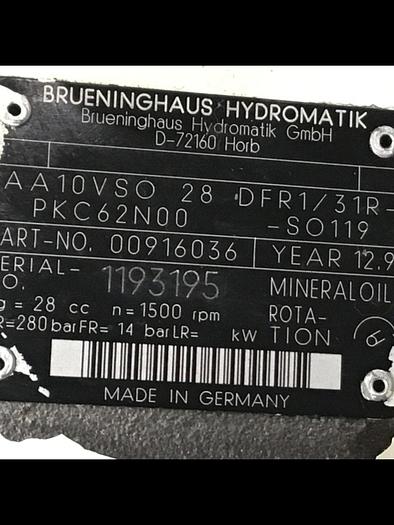 Used BRUENINGHAUS HYDRAULIK Pump AA10VS0 28 DFR1 #131803