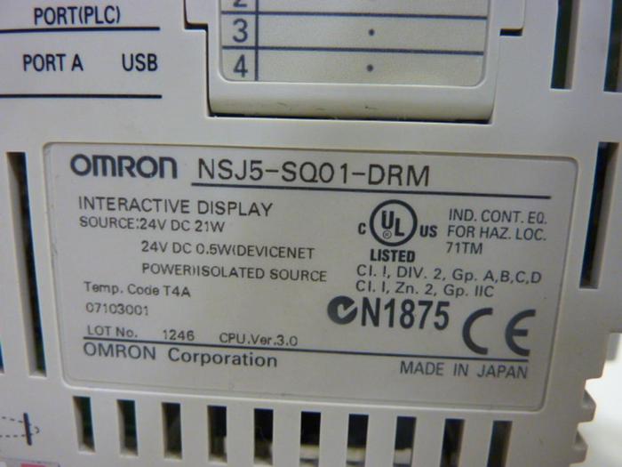 Used OMRON Interactive Display NSJ5-SQ01-DRM Used