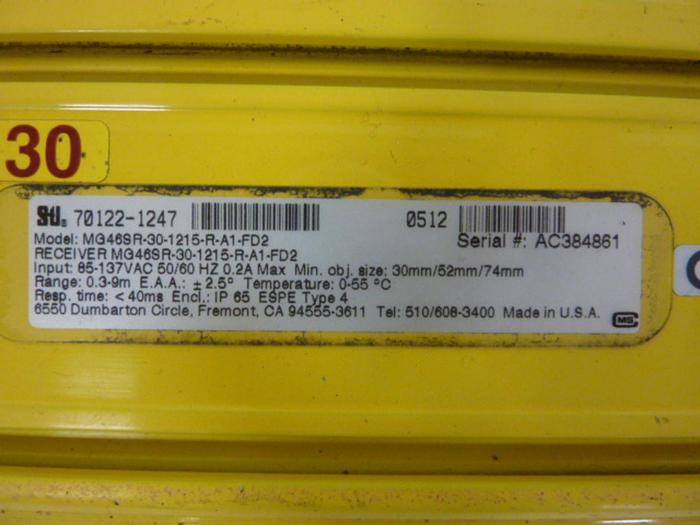 Used STI Light Curtain Receiver MG46SR-30-1215-R-A1-FD2 Used