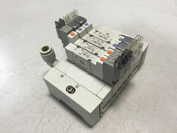 Used SMC Manifold w/ Valves SY3140-5M0U-Q #120935
