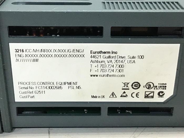 Used EUROTHERM CONTROLS Temperature Control 3216/CC/VH/RRXX/X/XXX/G/ENG #135450