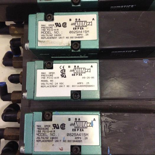 Used NUMATICS Control Block w/ Valves 082SA415M #80023