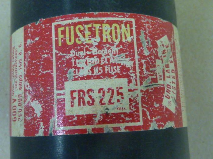 Used FUSETRON 225 Amp Fuse FRS-225 #47327