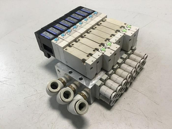 Used KOGANEI Manifold w/ Valves F10M8AJ #120926