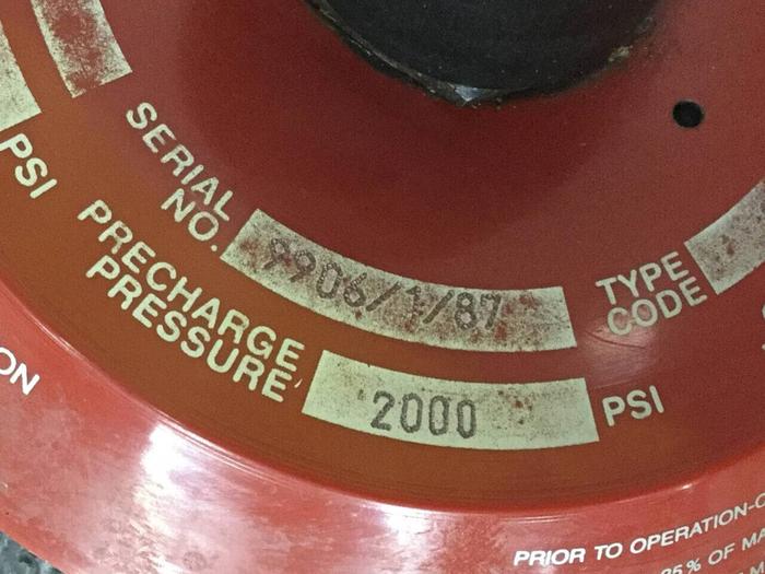 Used HYDAC Accumulator SB330-10A1/112AS-210A138 #92106