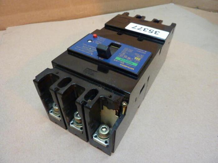 Used MITSUBISHI 225 Amp Circuit Breaker NV225-CS #35377