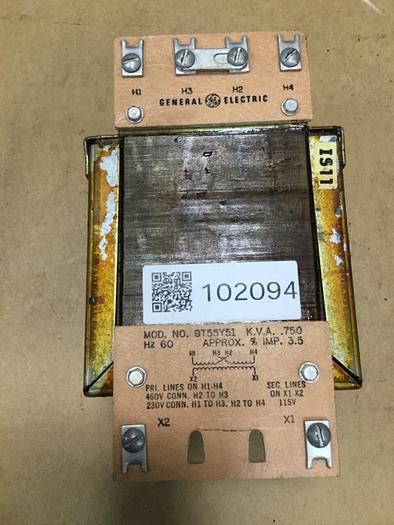 Used GENERAL ELECTRIC / GE .750 kVA Transformer 9T55Y51 #102094
