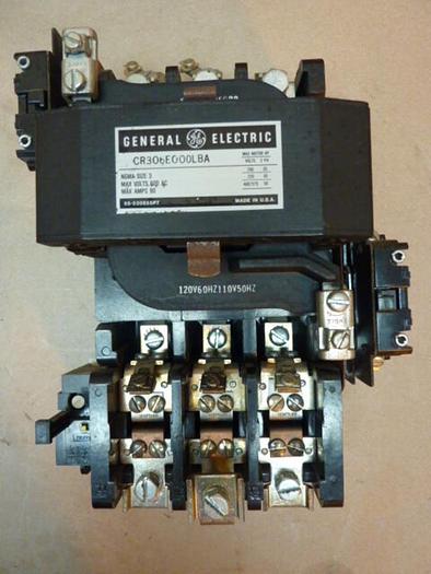 Used GENERAL ELECTRIC Motor Starter Size 3 CR306E000LBA #33789