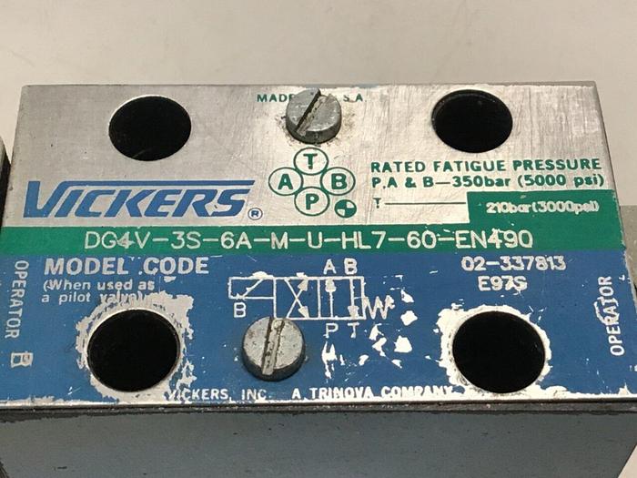 Used VICKERS Valve DG4V3S6AMUHL760EN490 #114956