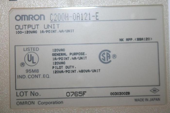 Used OMRON Output Module C200H-0A121-E Used