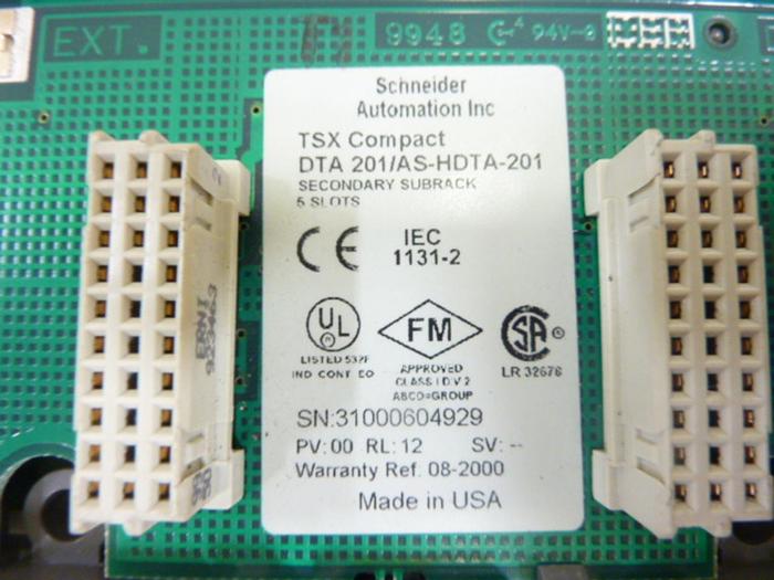 Used SCHNEIDER AUTOMATION INC Slot Rack DTA201/AS-HDTA-201 #46157