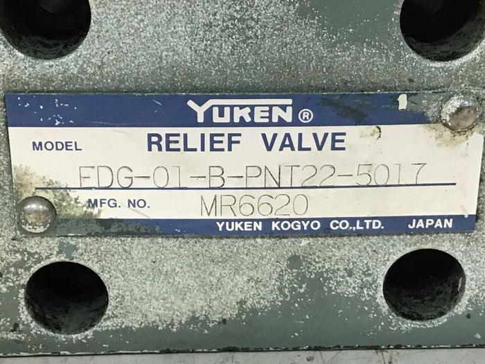 Used YUKEN Hydraulic Valve EDG-01-B-PNT22-5017 #138058