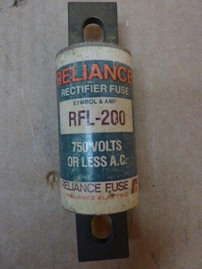 Used RELIANCE ELECTRIC 200 Amp Fuse RFL-200A #27438