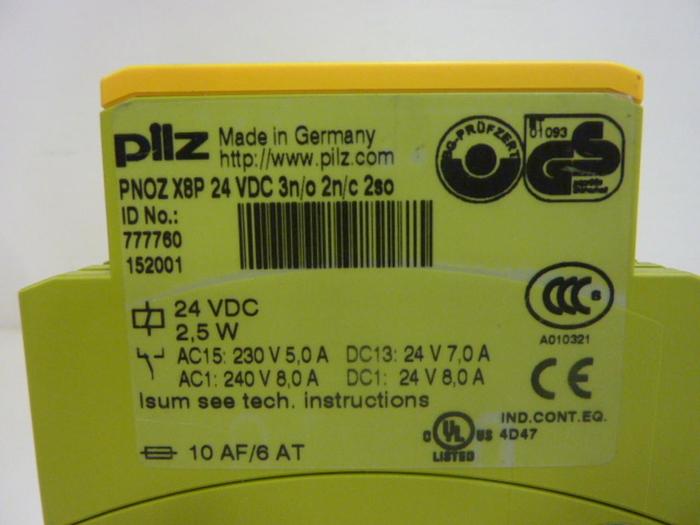 Used PILZ Safety Relay PNOZX8P24VDC3N/O2N/C2SO #46583